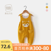 Baby bib pants Spring and autumn children loose corduroy trousers Mens and womens baby winter childrens trendy pants