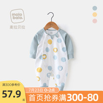 Newborn baby jumpsuit Newborn baby clothes Summer thin monk clothes Pure cotton Hayi spring and autumn air conditioning climbing clothes
