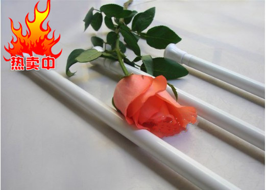 Upscale white baking lacquered telescopic rod bath curtain rod free of mounting telescopic lever window curtain rod semi-curtain rod