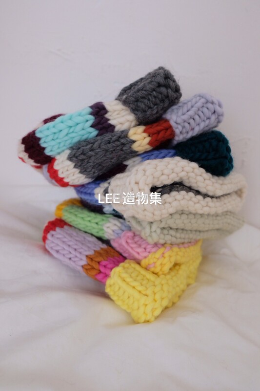 Lee Creation Collection 23 Autumn/Winter Rewards for Old Customers: Super Cute Color-Blocked Thick Woolen Warm Hat
