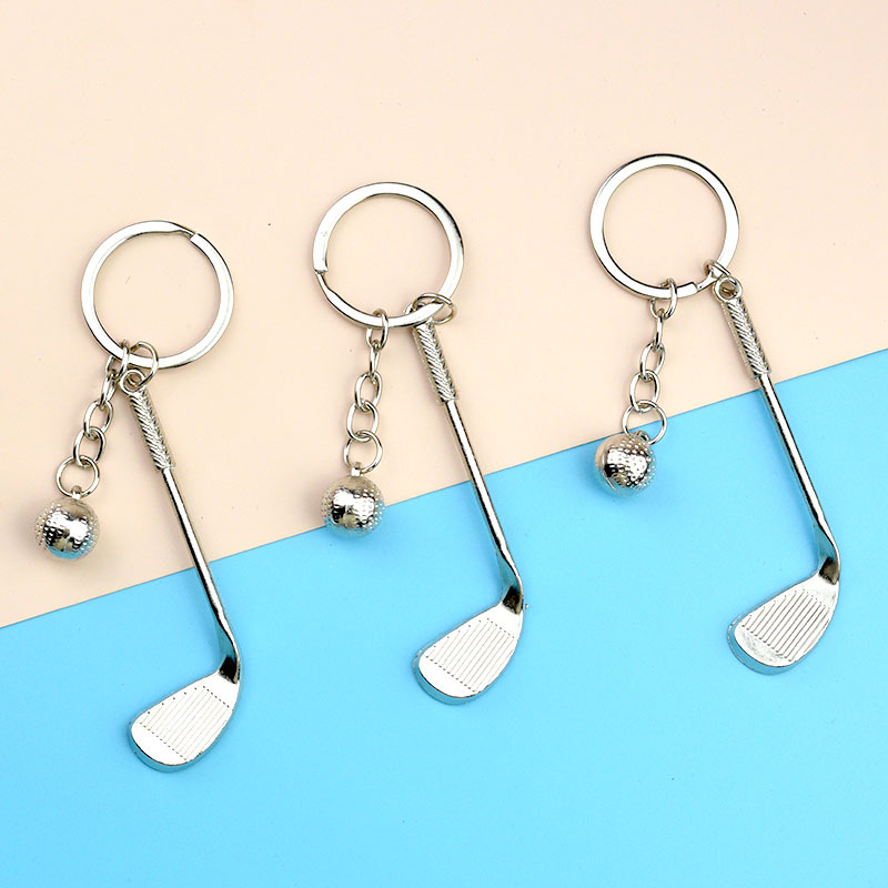 Golf Keychain, Men's and Women's Key Pendant, Creative Metal Pendant, Sports Event Small Gift Souvenir