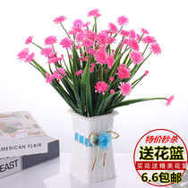 Decorative fake flower simulation dried flower indoor home furnishings coffee table ornaments living room inserted bouquet small potted plastic silk flower