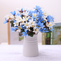 New single autumn leaf lily flower Pearl Sun chrysanthemum simulation bouquet silk flower plastic dried flower arrangement cloth decoration