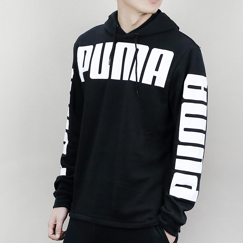 [chạy buổi sáng] Puma LOGO in ngựa 泫 ya với áo len nam và nữ trùm đầu 851977-01 / 02 - Thể thao lông cừu / jumper áo thun dài tay nam mùa đông