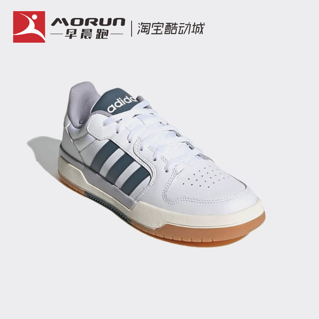 Adidas/Adidas neoEntrap ສີຂາວແລະສີຂີ້ເຖົ່າຕ່ໍາສຸດກິລາ retro ແລະເກີບເກີບບາດເຈັບແລະຜູ້ຊາຍ FW3463