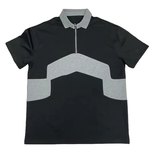 Fromarchiving Zip воротник поло Sheng Pin Color Semi -Zipper OS Edition Рубашка Polo T -For