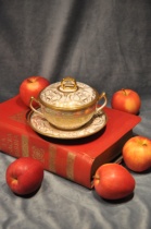 定金 全款1899 老巴黎手绘双耳鎏金汤碗宽15 口径12乘6