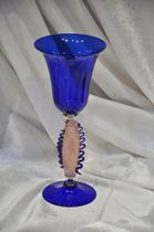 Deposit: 1680 for the whole blue Murano goblet