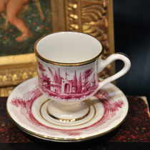 Cabo Castle Scenery Fully Hand-painted Small Coffee Cup Signed by the Artist