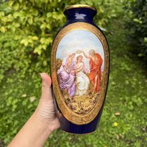 Deposit: 850 for the full price. Limoges semi-hand-painted vase height 23