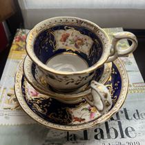 Full deposit for 1680 Coalport spode 1840 to 1850 cobalt blue two-piece coffee mug set