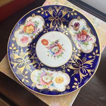 Deposit full price 1680 1820 Coalport cobalt blue hand-painted plate diameter 23
