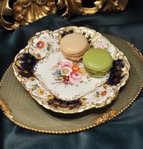 1820 antique coalport fully hand-painted dessert plate