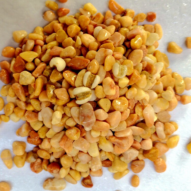 Yellow washed stone washed rice stone beige small stone permeable stone glue clay succulent paved garden sponge road