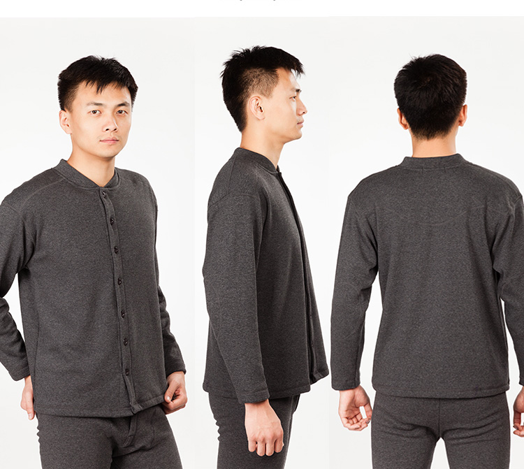 Áo len nhung ấm áp với áo len đơn mảnh mặc áo sơ mi nam mùa thu đông - Áo ấm quần giữ nhiệt nam