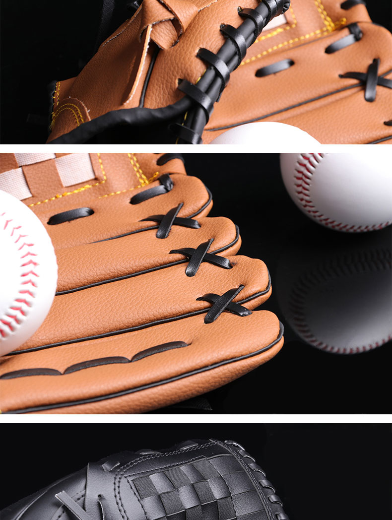 PU dày softball bóng chày găng tay trẻ vị thành niên dành cho người lớn catcher infield pitcher găng tay bóng chày để gửi một bóng chày 	gậy bóng chày bằng nhựa	