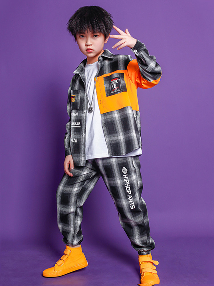 Boy Jazz Dance Clothes Wave Spring Clothing Children Street Dance Suit Girl Hip Hop Costume Toddler Hiphop Performance Wear