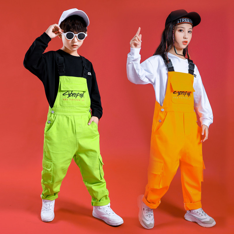 New Year's Day street dance performance suit boy hip hop loose cuddling bag pants child girl jazz dance kindergarten plays out