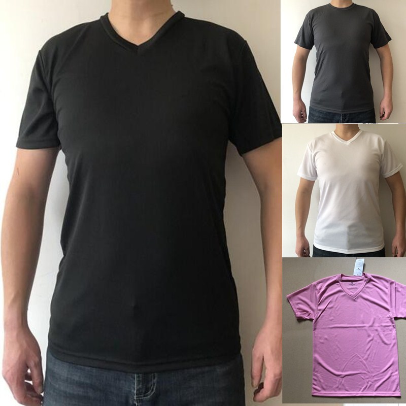 Sport speed dry man polo round collar V collar short sleeve T-shirt outdoor summer suction half sleeve special foreign trade day single