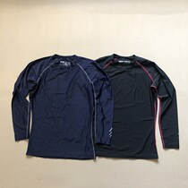 Foreign trade Womens quick-drying fitness clothes running sports round neck compression clothes gradient tights semi-high collar sunscreen wetsuit