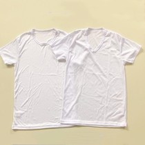 Outdoor men quick-drying short-sleeved T-shirt sports breathable round neck summer thin bottom half-sleeve white V-neck breathable perspiration