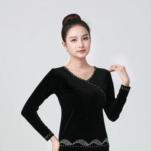 Бархатный демисезонный элитный костюм, лонгслив, увеличенная толщина, V-образный вырез