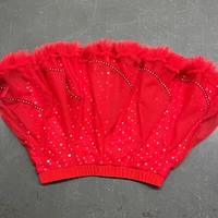 Чистая пряжа наклонная юбка красная