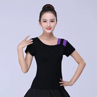 Черный с короткими рукавами + фиолетовый топ