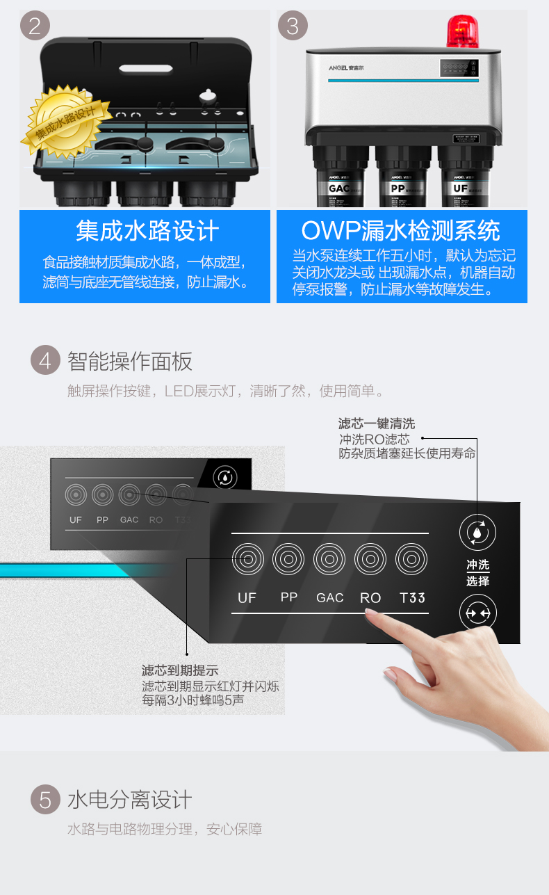 安吉尔 RO反渗透 家用净水器 图10