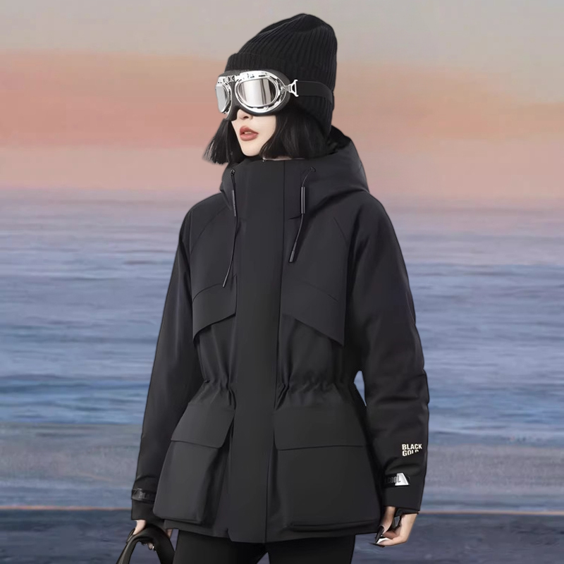 【Same Style as Yang Mi】Black Gold Goose down Jacket for Women 2026 Winter Outdoor Windproof Waist-Cinching Warm Parka 【Same Style as Yang Mi】Black Gold Goose down Jacket for Women 2026 Winter Outdoor Windproof Waist-Cinching Warm Parka