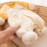 Детский демисезонный комбинезон, стеганое боди, утепленный пуховик, увеличенная толщина