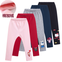 Girls leggings Velvet thickened autumn and winter new childrens clothing Childrens baby warm pants cotton pants wear long pants outside