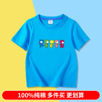 Boys short sleeve T - shirt pure cotton girl summer dress small children in summer dress with a sleeve half - sleeve shirt 5