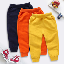 Childrens trousers 2021 spring and Autumn childrens clothing casual sports pants Boys and girls solid color health pants baby pants custom