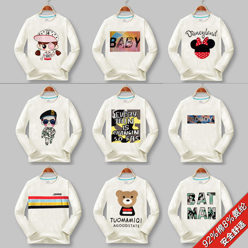 Children T-shirt long sleeve pure cotton girl blouses children's clothes boy T-shirt baby blouses undershirt fall