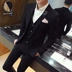 Suit phù hợp với nam giới mùa xuân và mùa thu trang trí cơ thể bốn mảnh chú rể váy cưới đám cưới phù rể phù hợp với nam chuyên nghiệp váy thủy triều