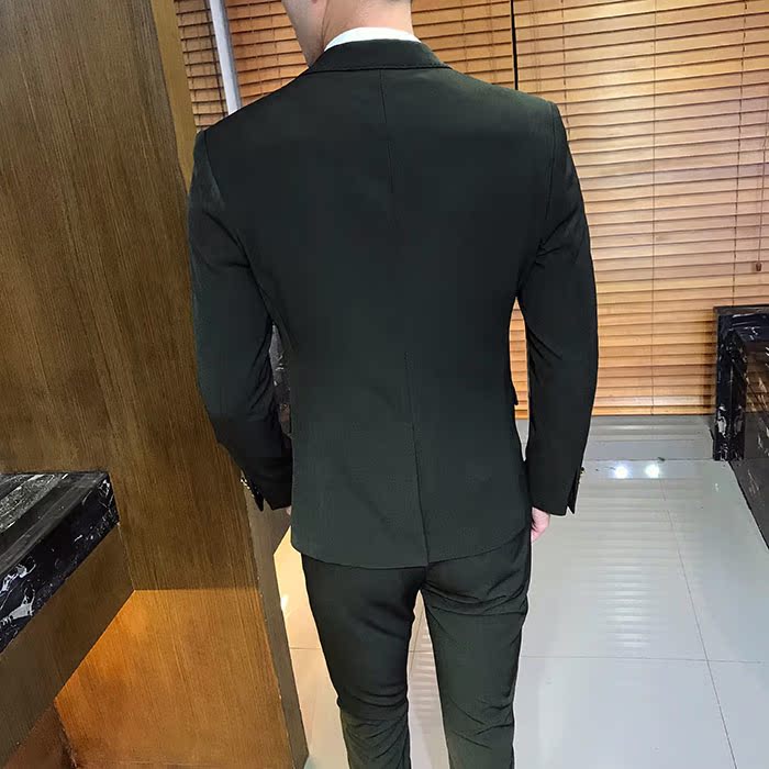 Suit phù hợp với nam giới mùa xuân và mùa thu trang trí cơ thể bốn mảnh chú rể váy cưới đám cưới phù rể phù hợp với nam chuyên nghiệp váy thủy triều quần nam