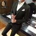 Suit phù hợp với nam giới mùa xuân và mùa thu trang trí cơ thể bốn mảnh chú rể váy cưới đám cưới phù rể phù hợp với nam chuyên nghiệp váy thủy triều quần nam Suit phù hợp