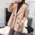 [Khuyến nghị] 2018 mùa đông mới của phụ nữ nhỏ nhỏ cao cấp hai mặt cashmere áo khoác len Hàn Quốc