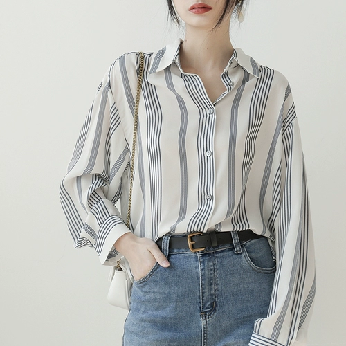 Шифоновая осенняя сексуальная рубашка, 2023