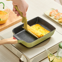 Japanese-style Tamako yaki pot Wheat rice stone omelette non-stick pan Rectangular breakfast egg roll flat bottom thick egg yaki small frying pan