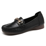 Комфортные туфли для отдыха, обувь для матери для кожаной обуви, из натуральной кожи, для среднего возраста, мягкая подошва