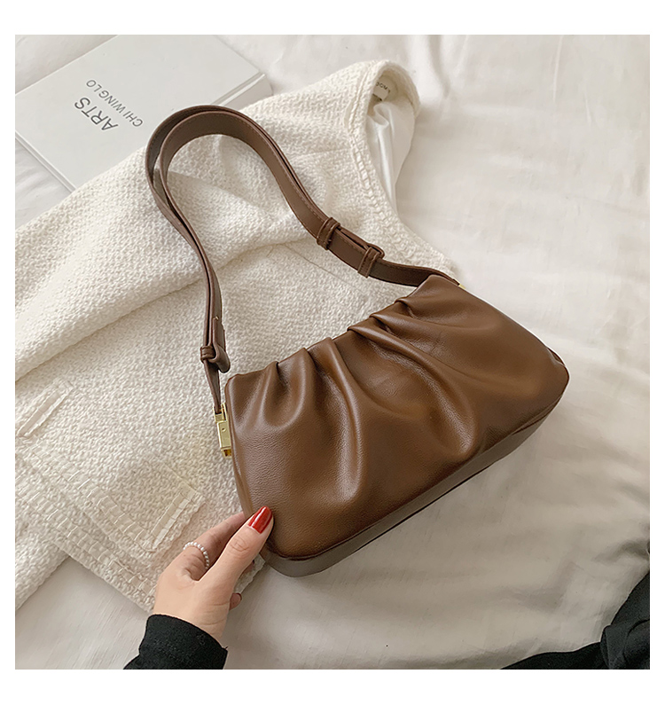 New Trendy Solid Color Underarm Fold Bag Wholesale Nihaojewelry display picture 4