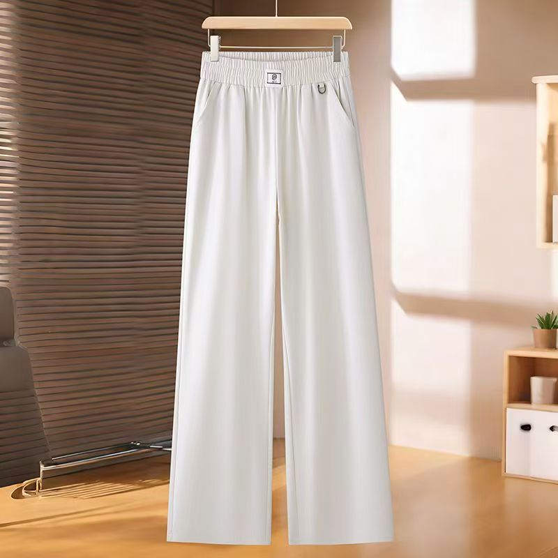 New Tencel Linen Mom Pants, Summer Thin Style, Stylish Wide-Leg Pants, Elastic High Waist, Breathable, Mid-Aged and Elderly Women's Cropped Pants New Tencel Linen Mom Pants, Summer Thin Style, Stylish Wide-Leg Pants, Elastic High Waist, Breathable, Mid-Aged and Elderly Women's Cropped Pants