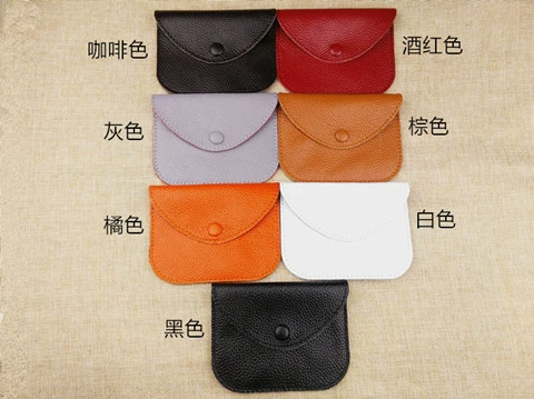 Кожаный кошелек, сумка через плечо, маленькие ультратонкие монеты, бумажник, простой и элегантный дизайн, из натуральной кожи, в корейском стиле