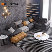 Nordic fabric sofa combination Modern simple light luxury ins net red three-person four-person technology cloth latex sofa