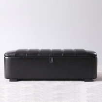 Nordic simple bedroom leather art bed tail stool Bed sofa shoe stool Simple modern storage bed front stool Bedroom stool