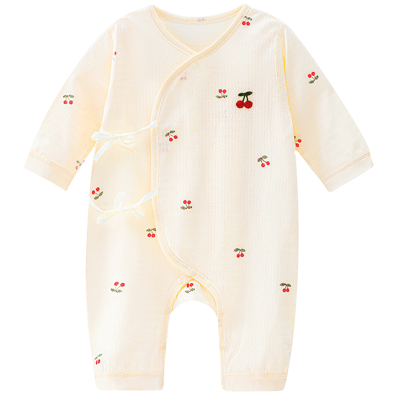 Waribi jumpsuit pure cotton spring and summer jacquard breathable