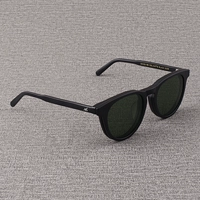 Тупой черный рамка+тупой черный край темно -зеленый линз