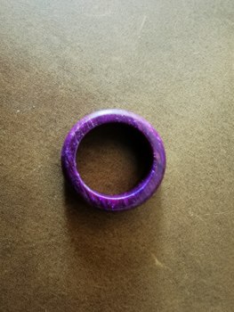 Thick 4mm wide 8mm natural purple shuji stone ring ring ring ring around 17